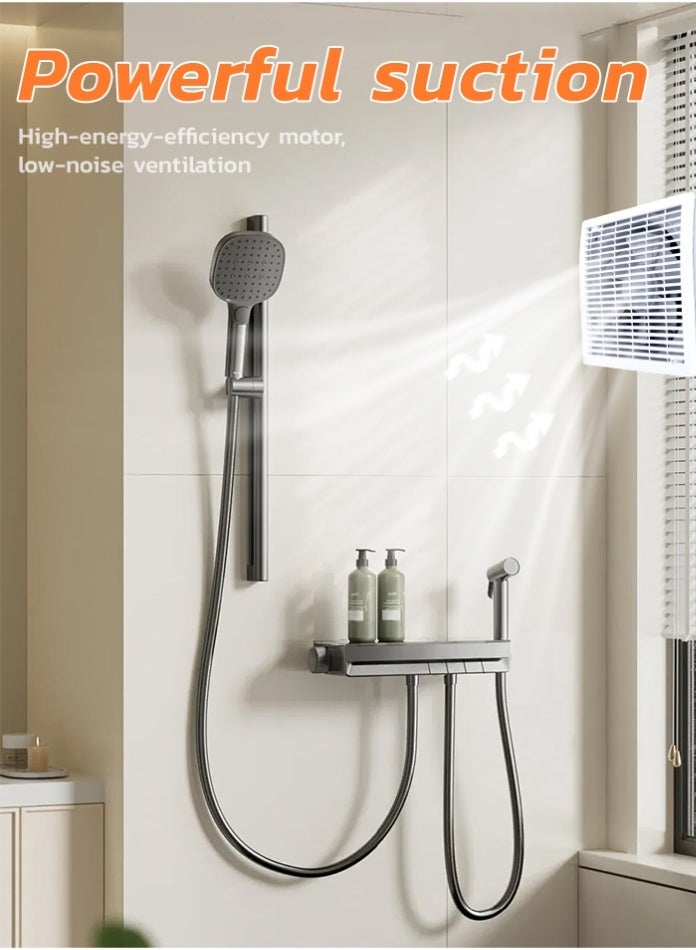 في ماكس مروحة شفط 6 بوصة، 19 واط، مروحة تهوية جدارية فائقة الهدوء للحمام والمطبخ والمرحاض، لإزالة الروائح والرطوبة وتهوية الهواء. - Image 5